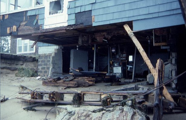 Building after the storm at Camp Ellis, 1991

