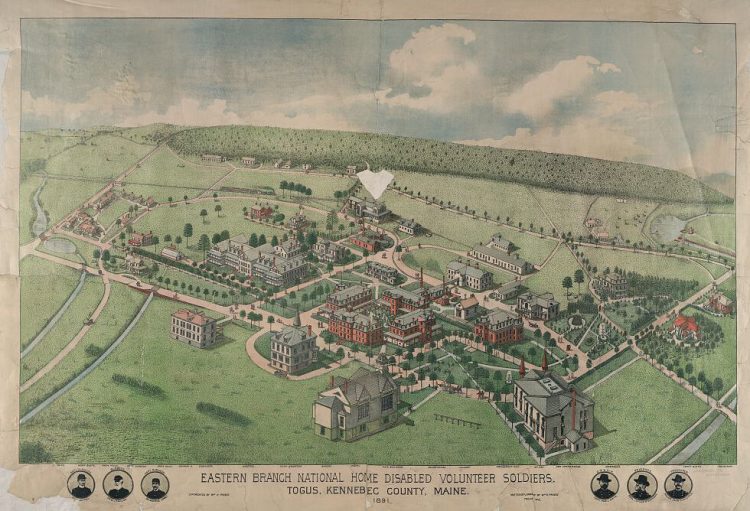 Eastern branch national home for disabled volunteer soldiers. Togus, Kennebec County, 1891