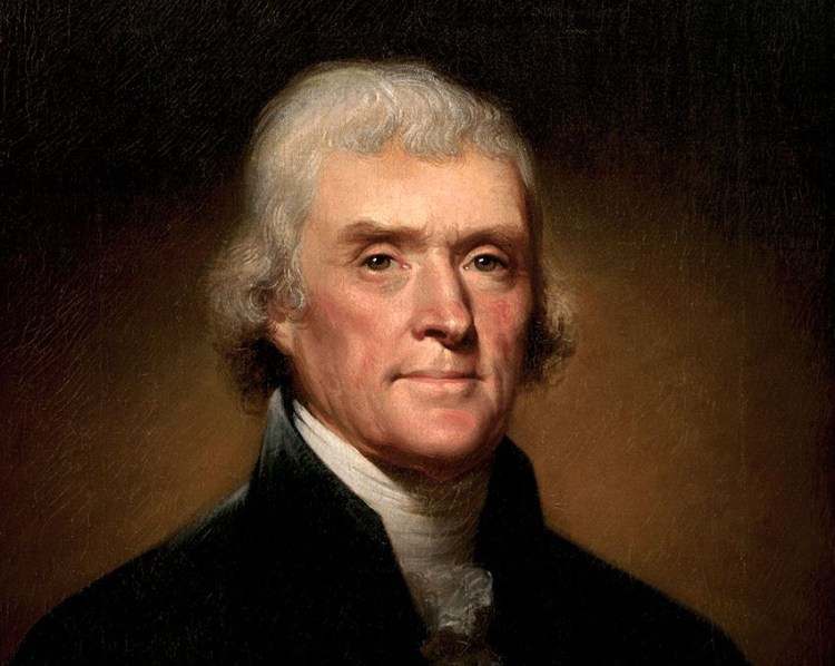 Thomas Jefferson by Rembrandt Peale, 1800.
