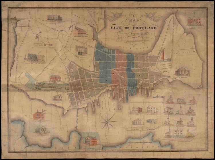 This 1836 map of Portland is one contribution the Osher Map Library made to the "Mapping A World of Cities" online exhibit.