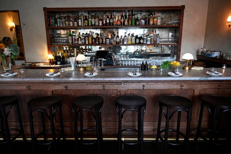 The bar at Flood's. The restaurant, which had been closed for the time being, removed its belongings from its Congress Street space earlier this week. 