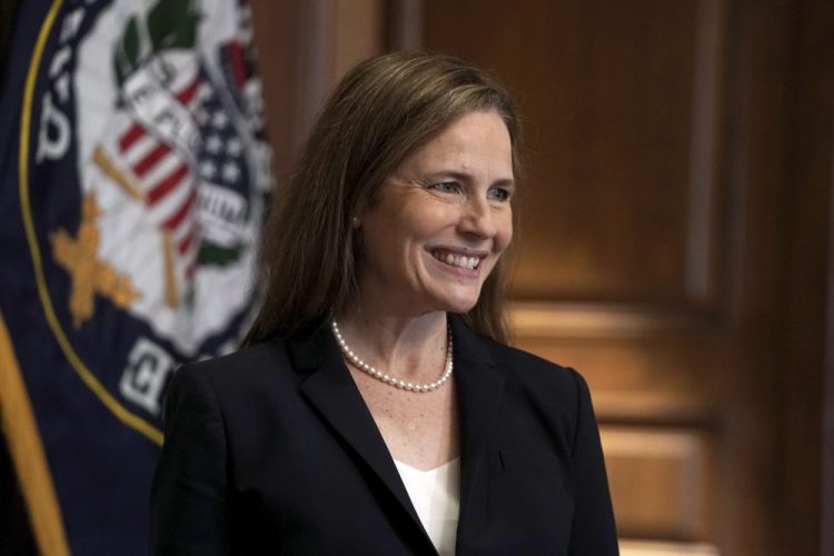 Amy Coney Barrett, President Trump's third justice on the Supreme Court, sided late Wednesday with the court's other conservatives in a ruling blocking a set of COVID-19 restrictions on houses of worship in New York.