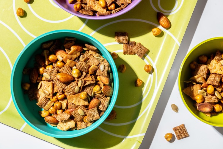 Savory Cereal Snack Mix. MUST CREDIT: Photo by Laura Chase de Formigny for The Washington Post.