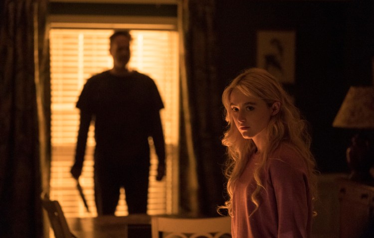 Kathryn Newton and Vince Vaughn, left, in a scene from "Freaky." 