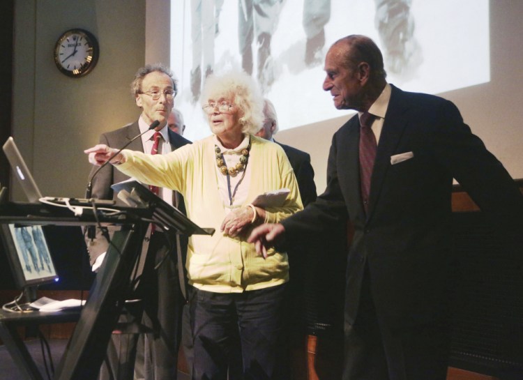 Jan Morris, shown in 2013, a pioneer of the transgender movement, died in Wales on Friday. 