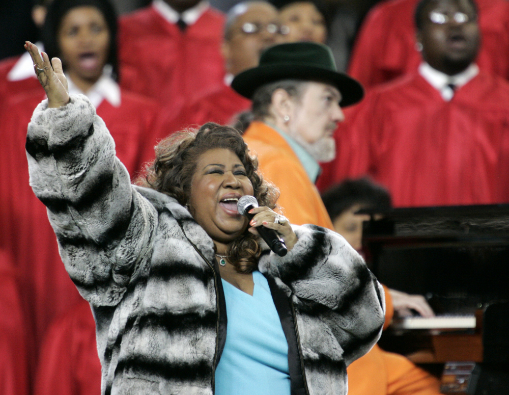 Aretha Franklin, FORD FIELD SEATTLE SEAHAWKS PITTSBURGH STEELERS FRANKLIN