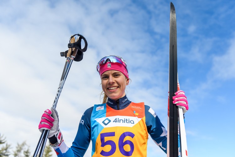 Yarmouth High grad Sophia Laukli made her World Cup debut a year ago and cemented her Olympic status by placing fifth in a 10-kilometer freestyle mass start World Cup race in Italy this month.