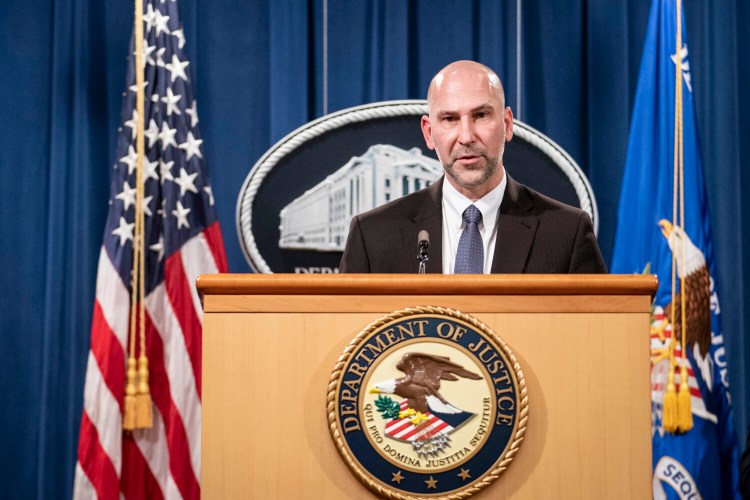 Steven D'Antuono, head of the Federal Bureau of Investigation Washington field office, speaks during a news conference on Tuesday in Washington. Federal prosecutors are looking at bringing “significant” cases involving possible sedition and conspiracy charges in last week’s riot at the U.S. Capitol. 