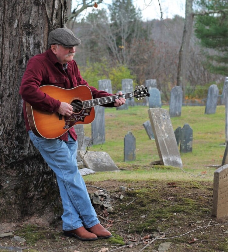 Bill Stone in graveyard.