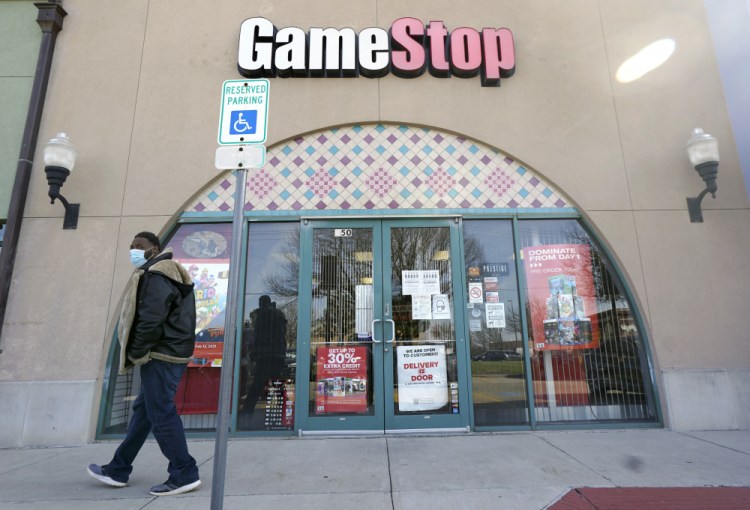 A GameStop storefront  in Dallas. Trading in GameStop and other stocks has recently due to rabid buying by smaller investors.  (AP Photo/LM Otero)