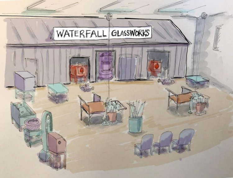 The new Waterfall Arts glassblowing studio, coming in summer 2021 in Belfast.