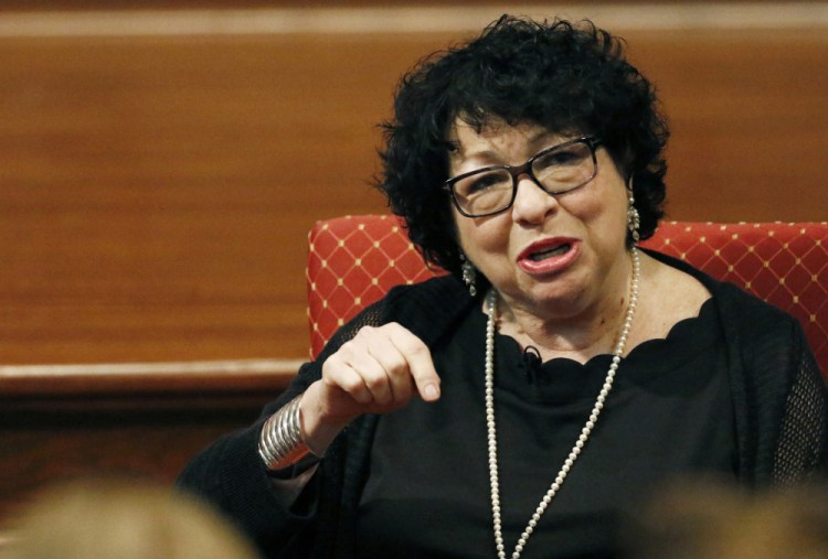 Supreme Court Associate Justice Sonia Sotomayor.

