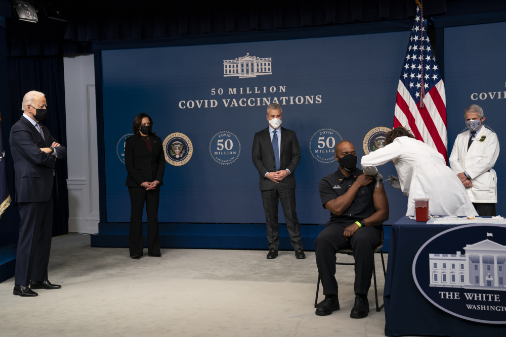 Joe Biden, Kamala Harris, Jeff Zients, Anthony Fauci