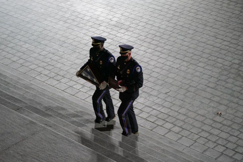 Capitol Police officer who died after riot lies in honor