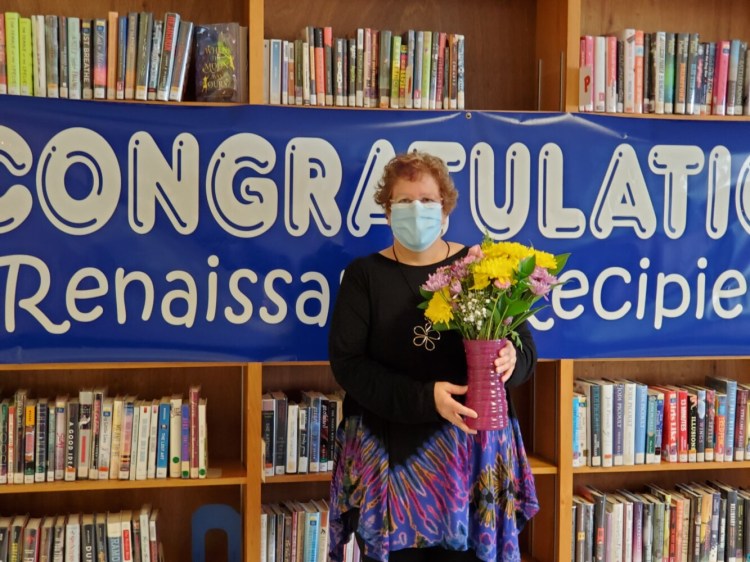 Crystal Shamus-Douglas is the recipient of the Walter J. Taranko School Librarian Award for 2020, presented by the Maine Association of School Libraries. 
