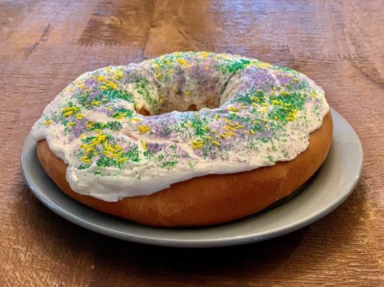 The King Cake from Tin Pan Bakery. It's supposed to be for Mardi Gras, but it's so tasty, the bakery decided to extend its run. 