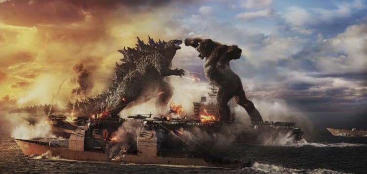 This image released by Warner Bros. Entertainment shows a scene from "Godzilla vs. Kong."