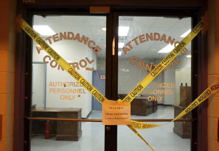 An area of the Brentwood postal facility in Washington, is closed during a media tour Nov. 12, 2003. An audit has found gaps in a program intended to provide the U.S. with an early detection system of a biological weapon attack. 