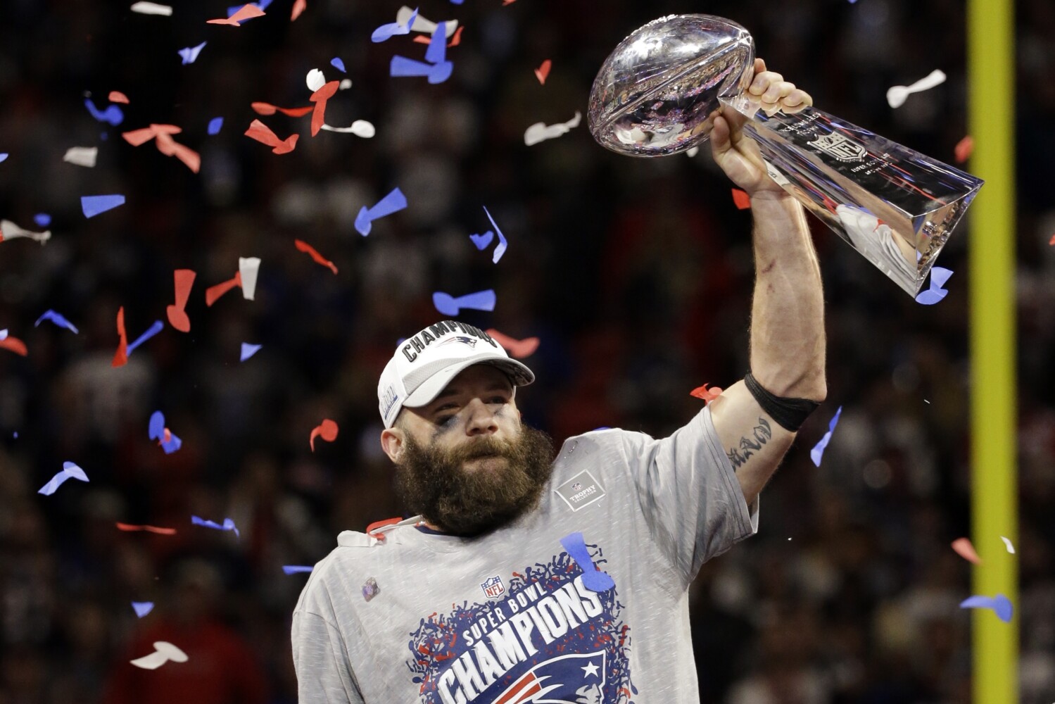 Julian Edelman and His Three Super Bowl Rings Appear on 'The Late