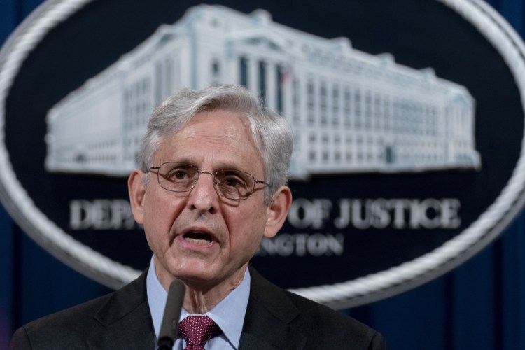 Attorney General Merrick Garland, shown last week, on Monday announced a Justice Department probe into policing in Louisville, Kentucky, in the wake of the death of Breonna Taylor, who was shot during a raid at her home. 