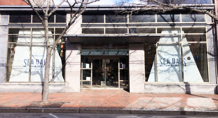 Sea Bags' new flagship store at 123 Commercial St. in Portland. The store is slated to open May 7.