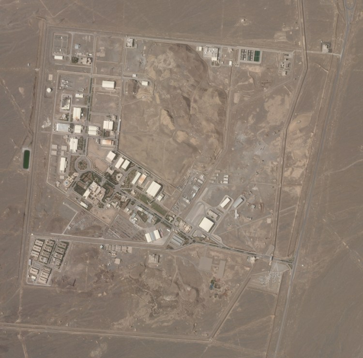 This satellite photo from Planet Labs Inc. shows Iran's Natanz nuclear facility on Wednesday, April 7. 