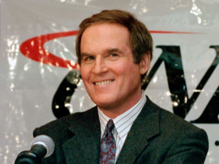 FILE - Actor/comedian Charles Grodin, appears at a news conference announcing him as host of CNBC's new primetime show "Charles Grodin" in New York on Nov. 15, 1994. Grodin, the offbeat actor and writer who scored as a newlywed cad in “The Heartbreak Kid” and the father in the “Beethoven” comedies, died Tuesday at his home in Wilton, Conn. from bone marrow cancer. He was 86.  (AP Photo/Marty Lederhandler, File)