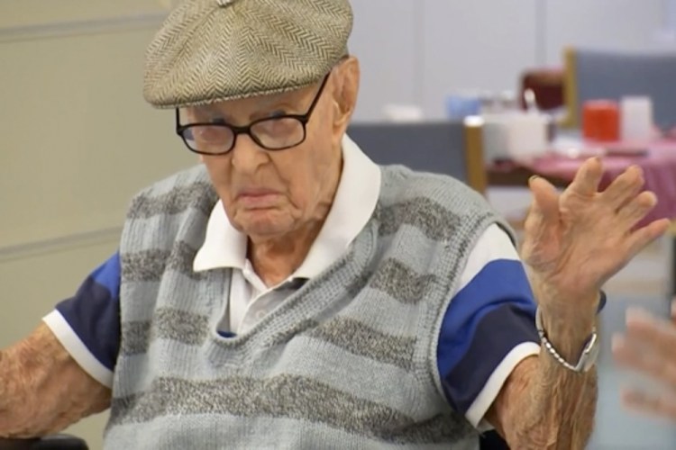 Dexter Kruger, shown last week, is Australia's oldest-ever man.