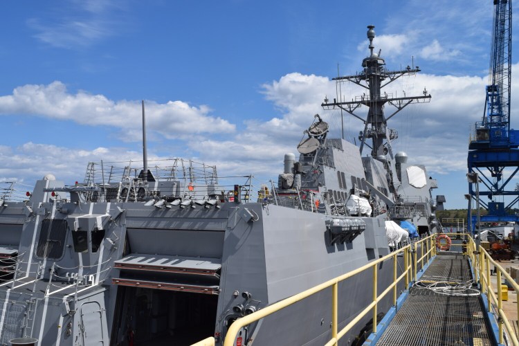 Gilday said the Arleigh Burke-class destroyers BIW builds are "like a Swiss army knife."