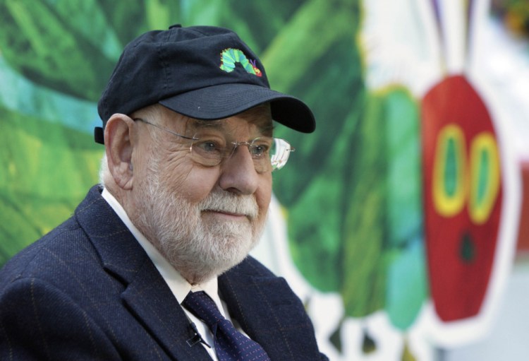 Author Eric Carle reads his classic children's book "The Very Hungry Caterpillar" on the NBC "Today" television program in New York in 2009. 