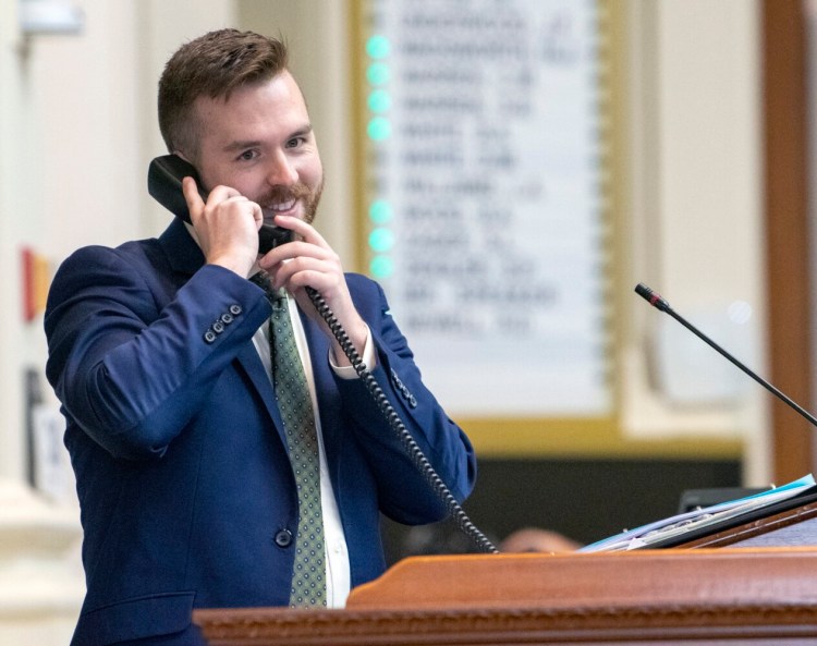 Speaker of the House Ryan Fecteau, D-Biddeford, shown in June, announced Friday that he has a breakthrough case of COVID-19. "I am grateful to be vaccinated and, as a result, not experiencing the worst that COVID has to offer," Fecteau said. 