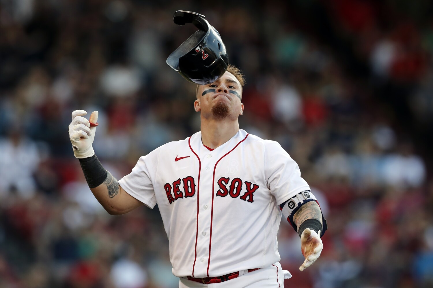 ANGELS 10, RED SOX 7 `Lucky' Guerrero drives out Boston: The