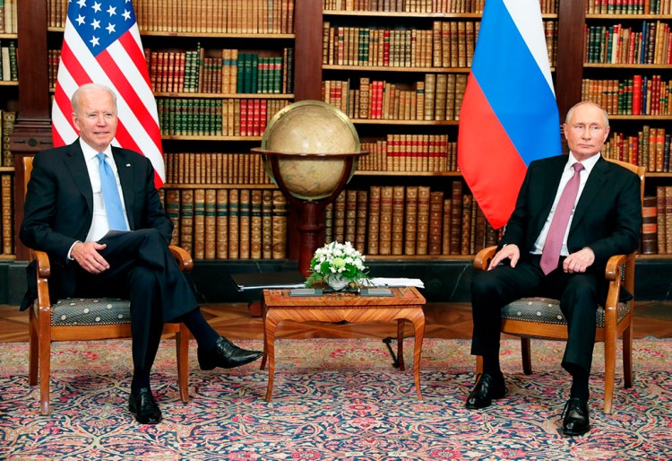 President Biden and Russian President Vladimir Putin meet in Geneva, Switzerland, on June 16.