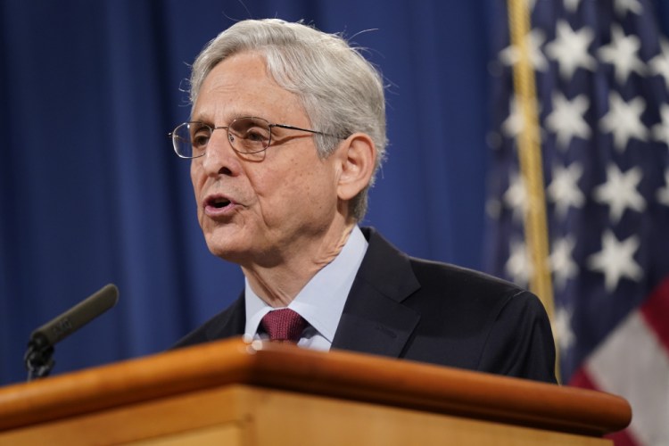 Attorney General Merrick Garland announced the lawsuit against Georgia in Washington on Friday. 