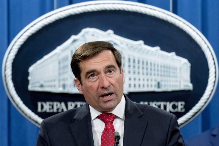 Assistant Attorney General for the National Security Division John Demers, shown in October 2020, will leave his position by the end of next week, a Justice Department official told the Associated Press. 