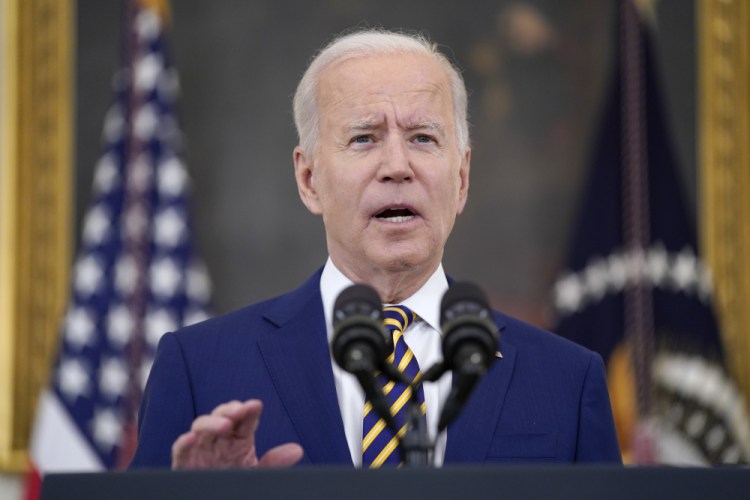 President Biden speaks about COVID-19 vaccination shots last week. The White House on Tuesday said it is now redoubling its focus on vaccinating  Americans age 18-26, who have proved to be least likely to get a vaccine when it's available for them.