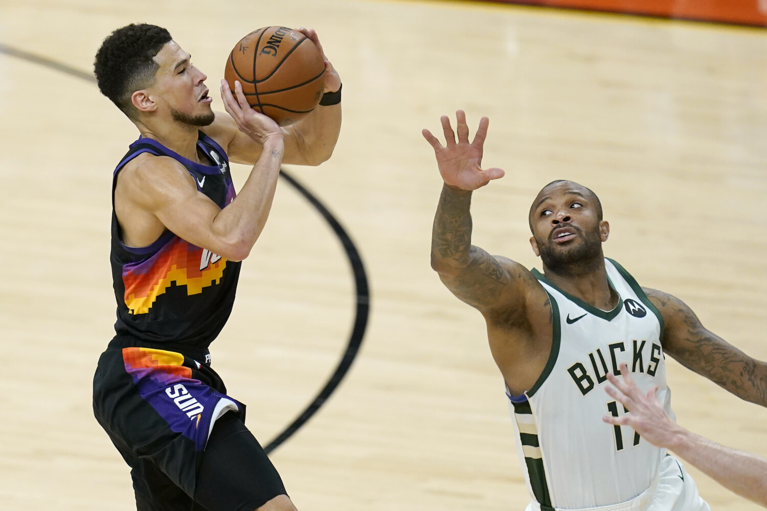 NBA Finals: Suns-Bucks practices photos July 5, 2021