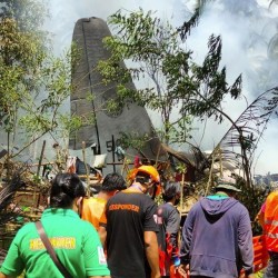 CORRECTION Philippines Military Plance Crash