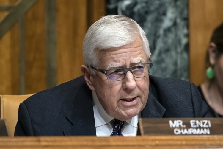 Recently retired U.S. Sen. Mike Enzi, 77, died Monday after suffering injuries in a bicycling accident near his home in Gillette, Wyo., three days earlier. He was flown to a medical center in Loveland, Colo., where he did not regain consciousness, according to a statement distributed by a spokesman, Max D'Onofrio.