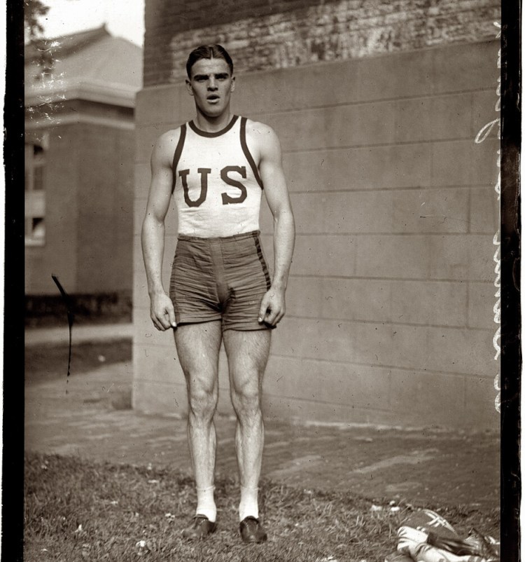Robert Legendre, shown in 1919, was a star athlete at Georgetown University whose track and field career began in his native Lewiston, Maine.