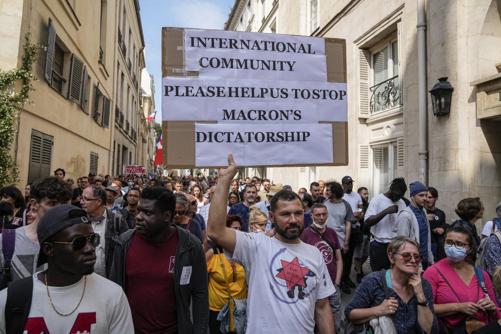 Virus Outbreak France Anti-Vaccine Protests