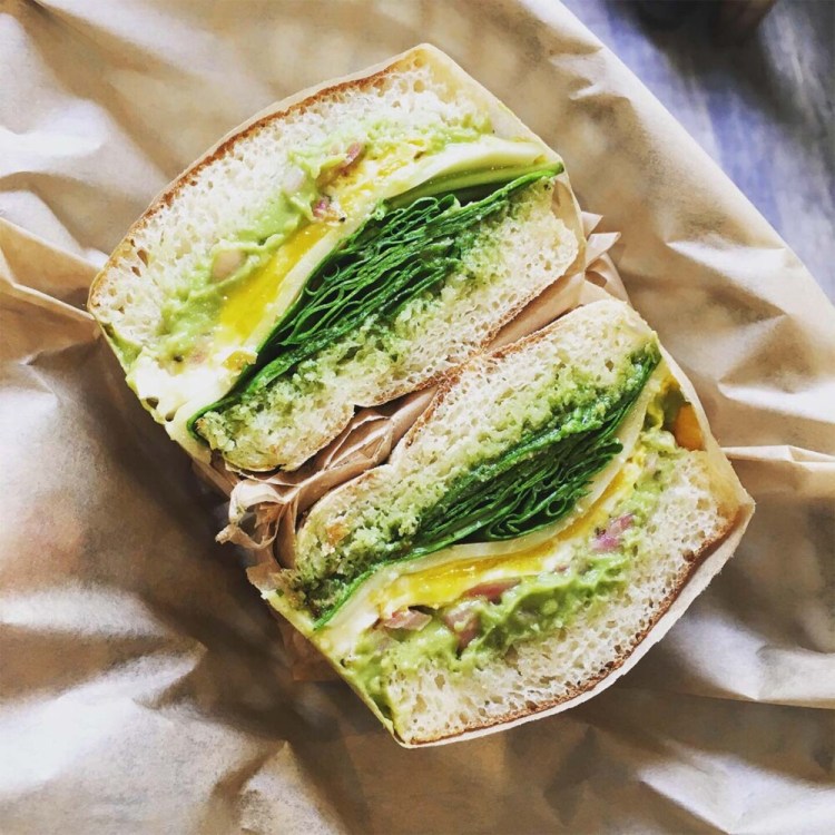 Omi's Green Goddess Breakfast Sandwich is an excellent option for your Saturday breakfast. 