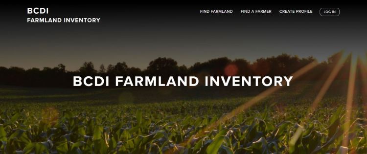 The BCDI's farmland matchmaking website. 