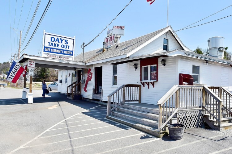 FREEPORT, ME - MAY 4: Exterior of Day's Crabmeat & Lobster retail and Take-Out business that is up for sale. (Photo by Gordon Chibroski/Staff Photographer)