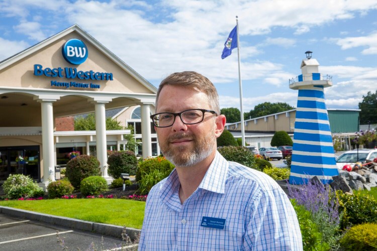 Stewart Bramble, assistant general manager of the Best Western Merry Manor Inn in South Portland, says the 153-room hotel is having its busiest summer ever. Despite staffing shortages, customers have been understanding.