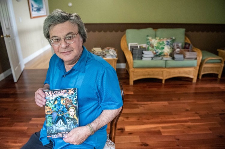 Steve Stern of Auburn, co-creator of "Zen Intergalactic Ninja" with Dan Cote, is debuting the series' newest book, "Welcome to Paradise City," at a Free Comic Book Day event at DotCom Comics in Freeport on Saturday.