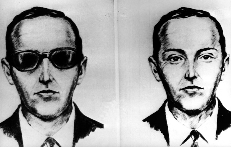 This artist sketch shows the skyjacker known as D.B. Cooper from recollections of the passengers and crew of a Northwest Airlines jet he hijacked between Portland, Ore., and Seattle on Thanksgiving eve in 1971. 