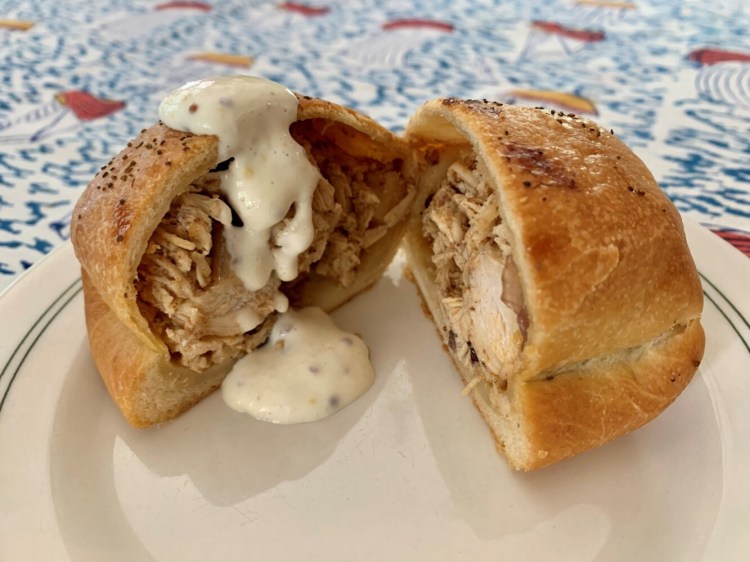 The chicken salad knish from Ben Reuben's Knishery in South Portland. 