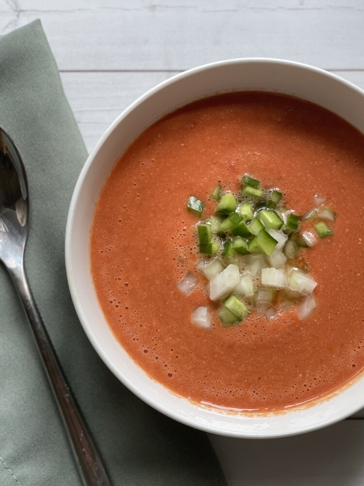 Louisa Shafia's Watermelon Gazpacho. Shafia will be teaching a class and guest-cheffing at Nina June in Rockport this week. 