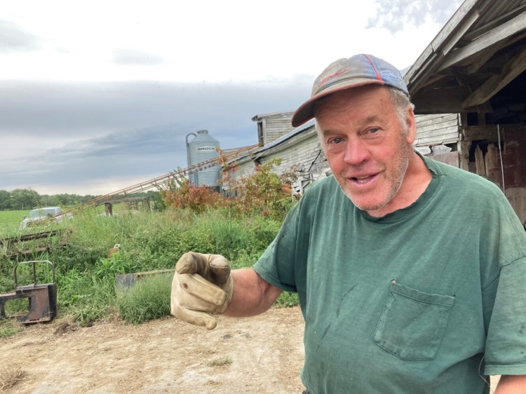 Joseph Roseberry, seen at his organic dairy farm in Richmond Saturday, is wondering what his options are when his contract with Horizon Organic ends next year. 